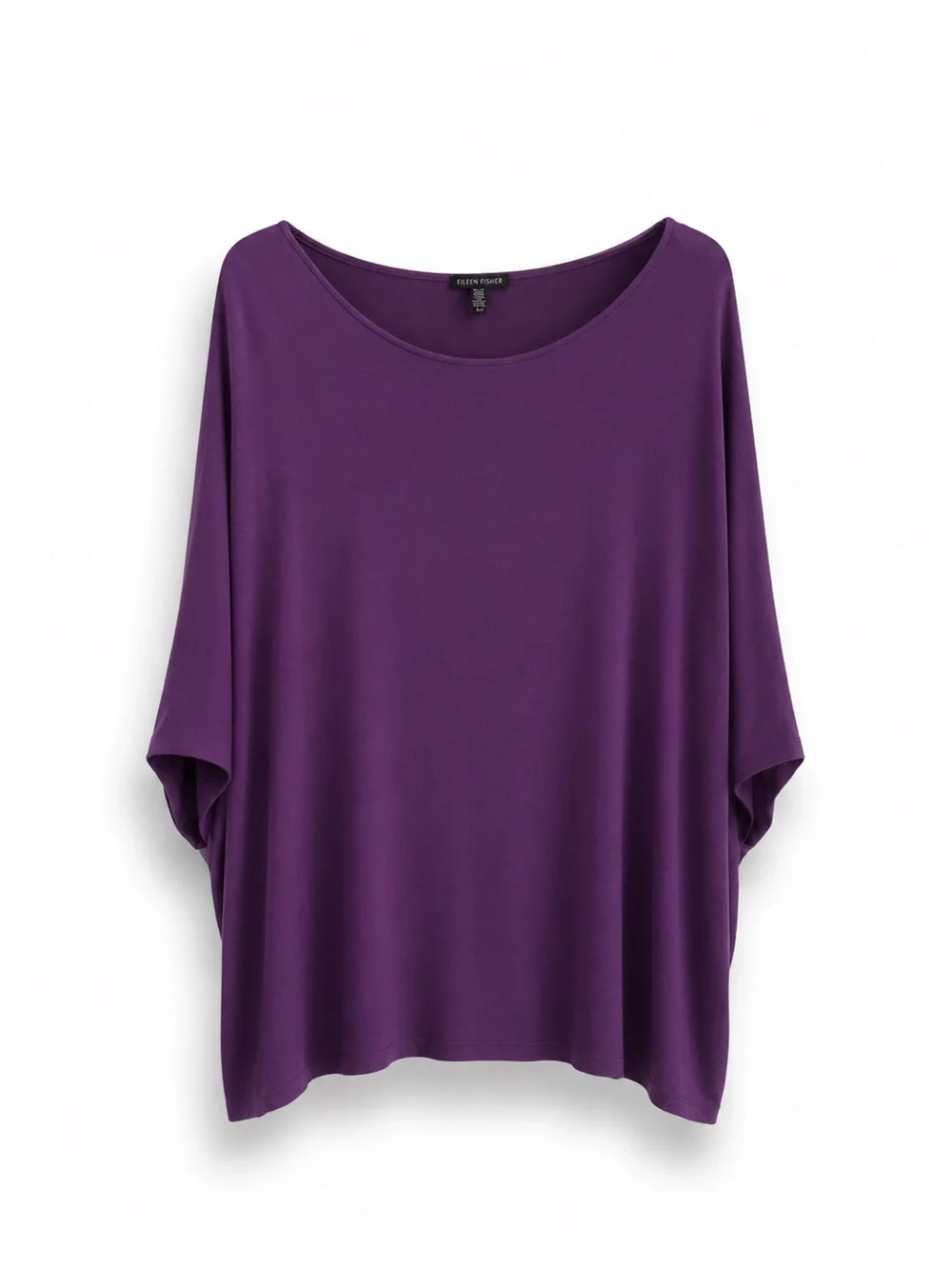 EILEEN FISHER PURPLE OVERSIZED RESORTWEAR COASTAL LOUNGEWEAR TOP SZ L - Picture 2 of 3